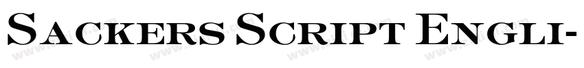 Sackers Script Engli字体转换